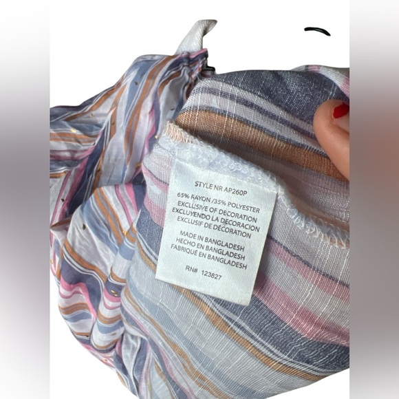 Alex & Parker striped purple and pink blouse - Picture 5 of 5
